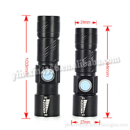 Built-in Battery USB Rechargable USB Flash Drive Flashlight